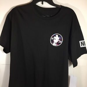 Disney Mickey Mouse Shirt Adult L Black M 28 Logo NEW with Tags